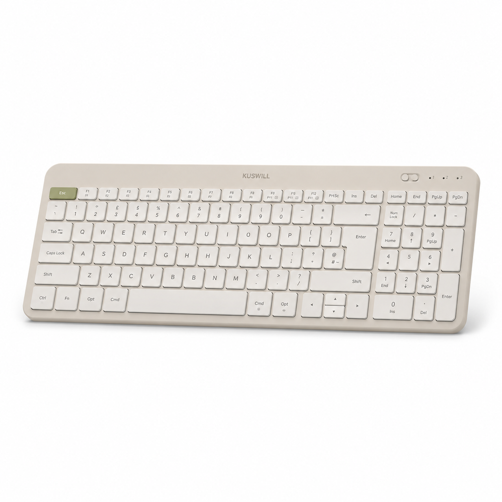 KUSWILL QuietFlow K1 Quiet Multi-Device Wireless Keyboard
