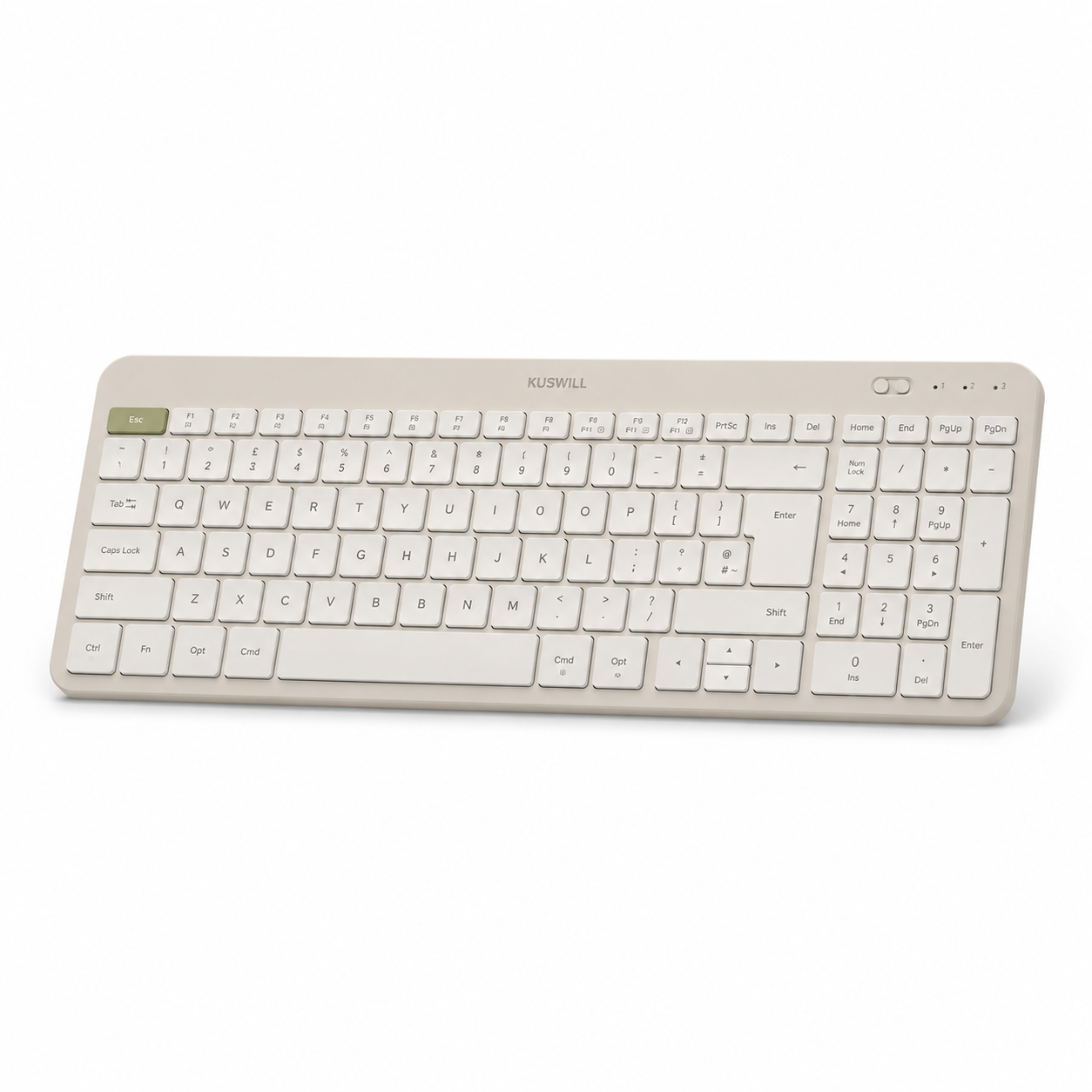 KUSWILL QuietFlow K1 Quiet Multi-Device Wireless Keyboard