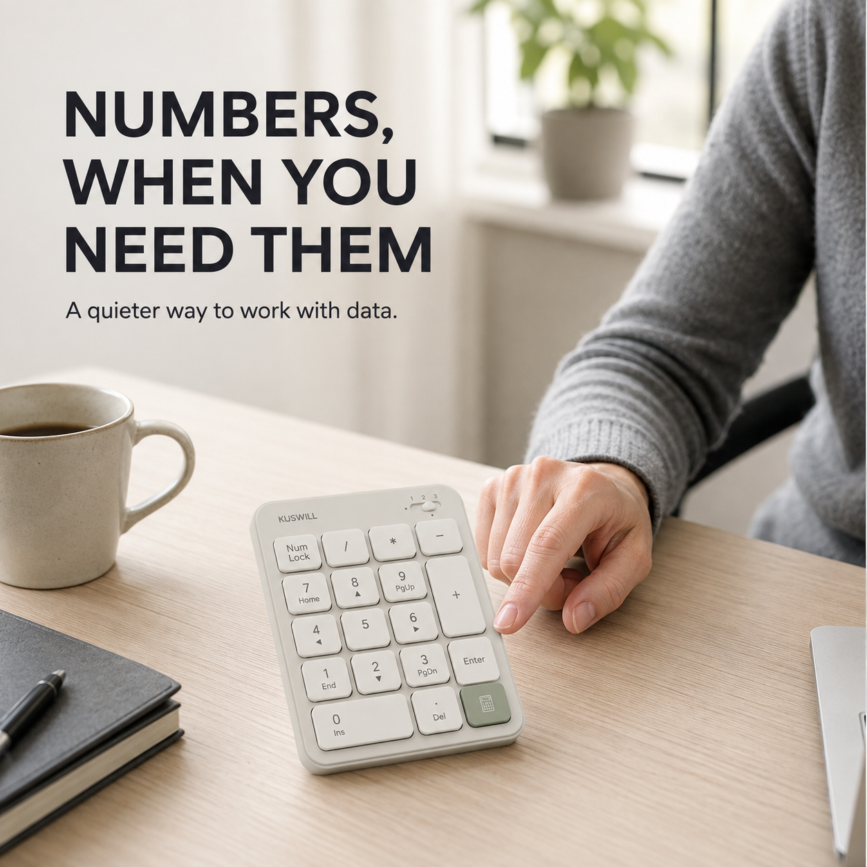 KUSWILL QuietFlow N1 Wireless Numeric Keypad