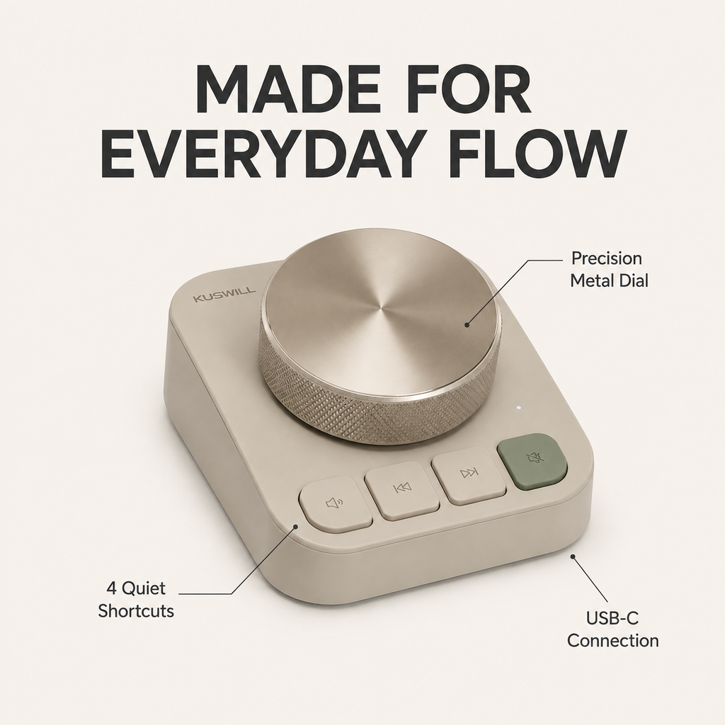 KUSWILL QuietFlow D1 Desktop Control Dial