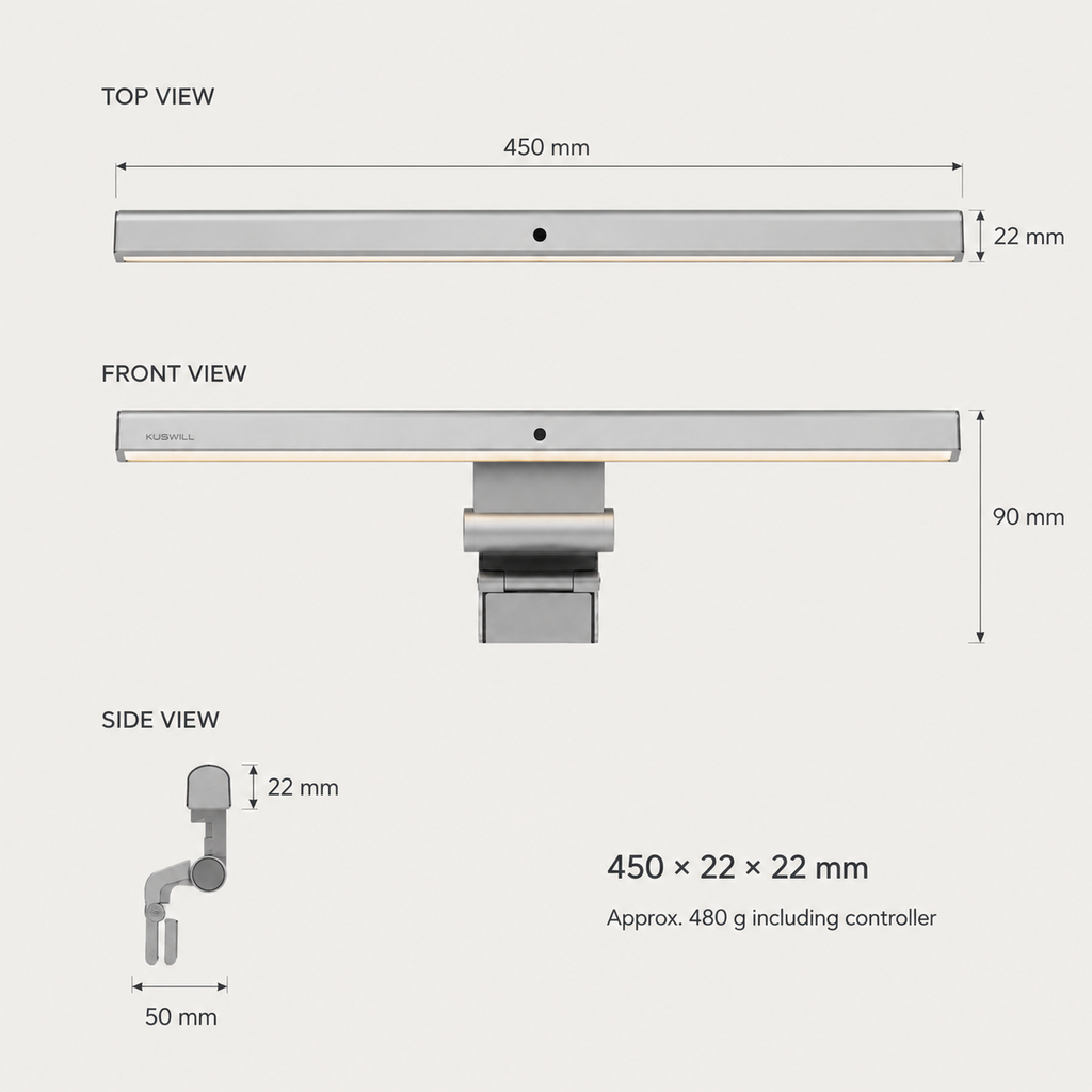 Anti-Glare Monitor Light Bar