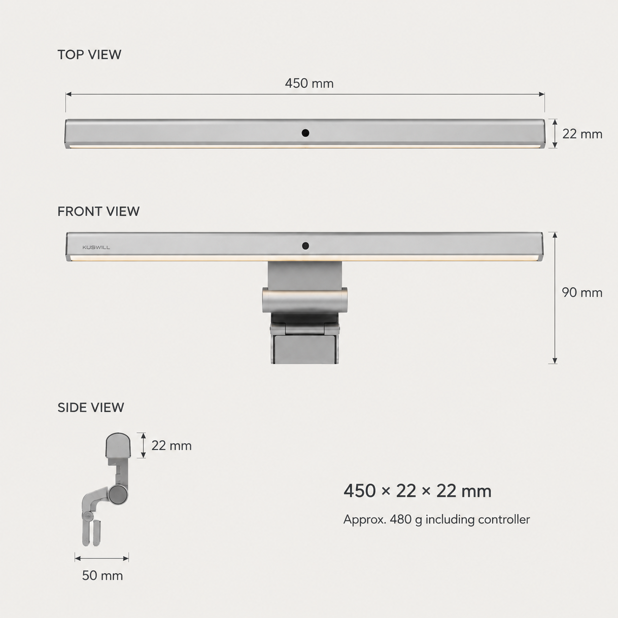 Anti-Glare Monitor Light Bar